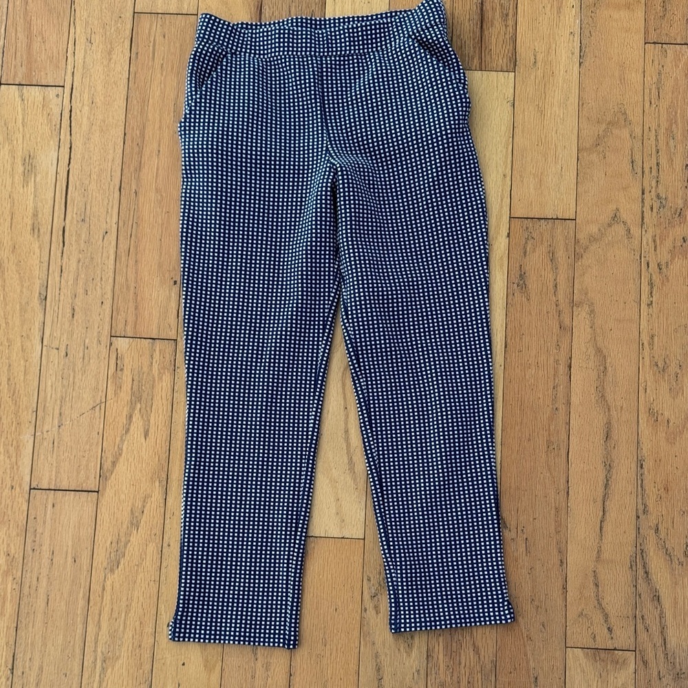 Janie and Jack | Navy and White Checkered Capri Leggings/Pants | girl’s size 12